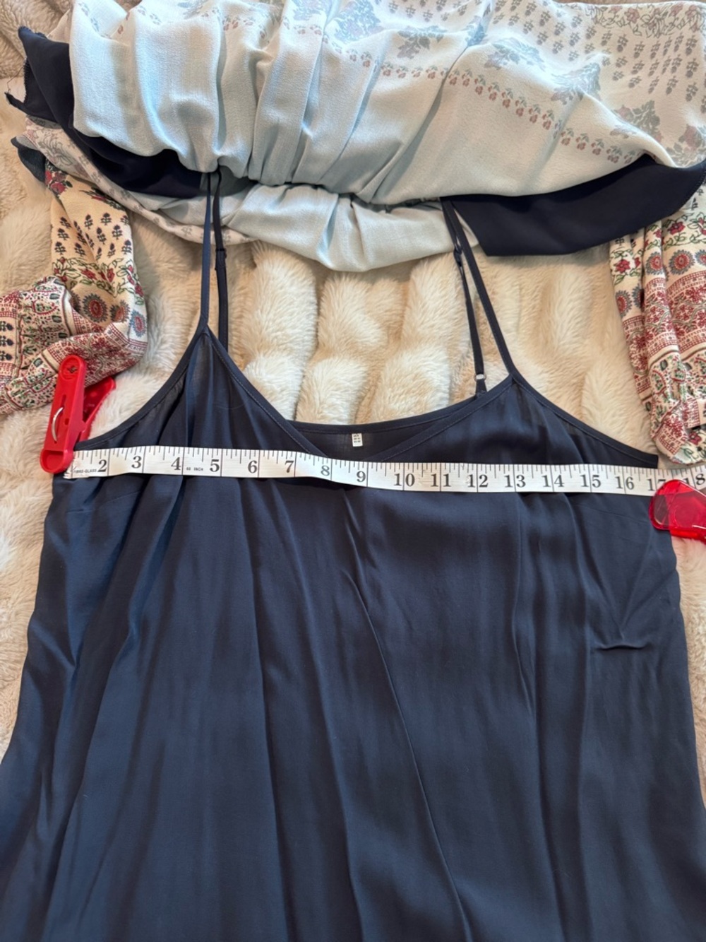 Anthropologie Floreat Boho Border Print Midi Dress Crochet Bib Tassel Tie Size 4 - Picture 11 of 12